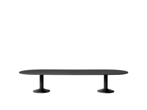MUUTO stół owalny konferencyjny MIDST 395x140 czarny nanolaminat / czarny