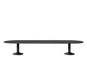 MUUTO stół owalny konferencyjny MIDST 460x140 czarny nanolaminat / czarny