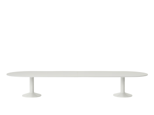 MUUTO stół owalny konferencyjny MIDST 460x140 szare linoleum / szary