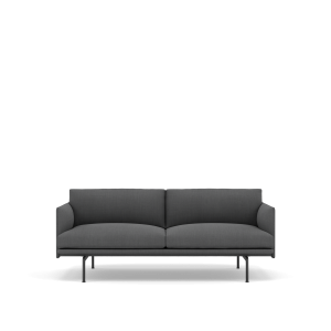 MUUTO sofa 2-osobowa OUTLINE Ecriture 240 / polerowane aluminium
