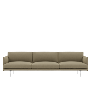 MUUTO sofa 3,5-osobowa OUTLINE różne kolory / polerowane aluminium