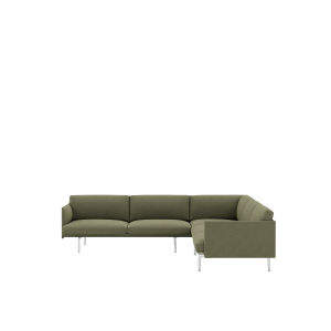 MUUTO sofa narożna OUTLINE różne kolory / aluminium polerowane