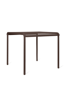 FERM LIVING stół ogrodowy DAPPLE 80x80 ciemna czekolada