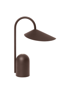 FERM LIVING lampka przenośna ARUM ciemna czekolada