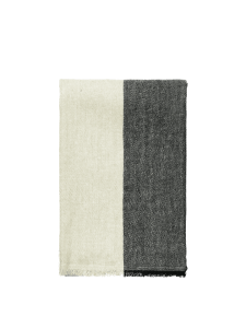 FERM LIVING pled PILA LINEN czarny / zielonkawy