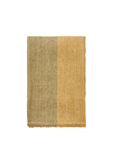 FERM LIVING pled PILA LINEN khaki / stare złoto
