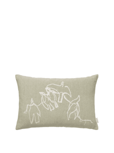FERM LIVING poszewka VUELO zielonkawa