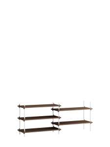 MOEBE system regałowy s.65.2.A przydymiony dąb | biały