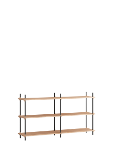 MOEBE system regałowy s.85.2.B dąb | czarny 