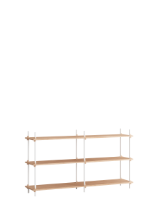 MOEBE system regałowy s.85.2.B dąb | biały