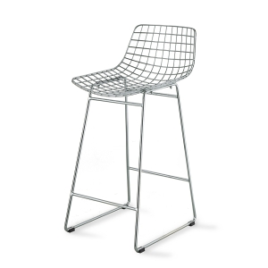 HK LIVING krzesło barowe WIRE 66h chromowane (2 szt.)