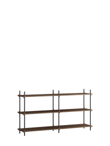 MOEBE system regałowy s.85.2.B przydymiony dąb | czarny