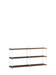 MOEBE system regałowy s.85.2.B przydymiony dąb | biały