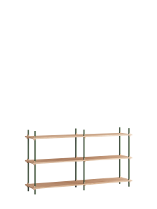 MOEBE system regałowy s.85.2.B dąb | sosnowa zieleń