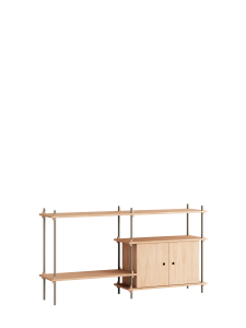 MOEBE system regałowy s.85.2.C dąb | ciepły szary 