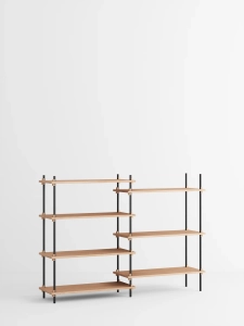 MOEBE system regałowy s.115.2.A dąb | czarny 