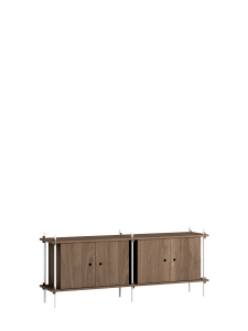 MOEBE system regałowy s.65.2.D przydymiony dąb | biały 