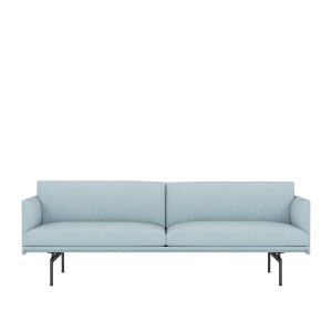 MUUTO sofa OUTLINE STUDIO 220 cm SH45 czarne nogi / różne kolory