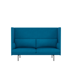 MUUTO sofa 2-osobowa OUTLINE HIGHBACK 115 SH40 czarne nogi / różne kolory