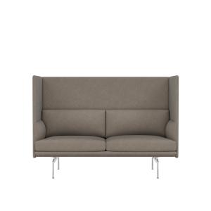 MUUTO sofa 2-osobowa OUTLINE HIGHBACK 120 SH45 aluminium / różne kolory