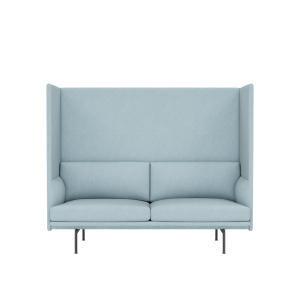 MUUTO sofa 2-osobowa OUTLINE HIGHBACK 140 SH40 czarne nogi / różne kolory