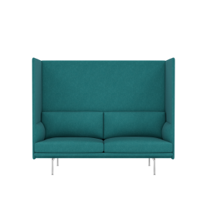 MUUTO sofa 2-osobowa OUTLINE HIGHBACK 140 SH40 aluminium / różne kolory