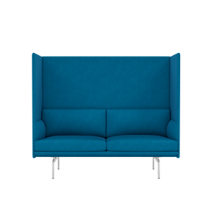 MUUTO sofa 2-osobowa OUTLINE HIGHBACK 145 SH45 aluminium / różne kolory