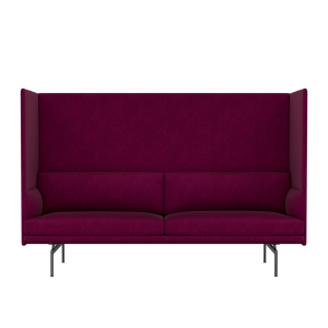 MUUTO sofa 3-osobowa OUTLINE HIGHBACK 145 SH45 czarne nogi / różne kolory