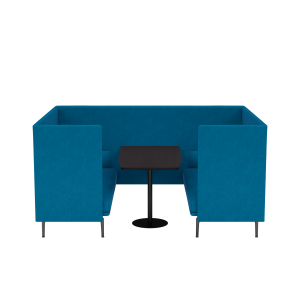 MUUTO box 2-osobowy ze stolikiem OUTLINE HIGHBACK CABIN 120 SH45 czarne nogi / różne kolory