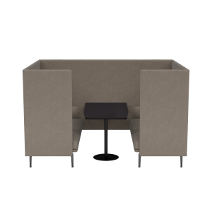MUUTO box 2-osobowy ze stolikiem OUTLINE HIGHBACK CABIN 145 SH45 czarne nogi / różne kolory