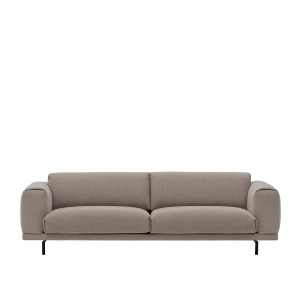 MUUTO sofa 3-osobowa REST czarna stal / Hearth 6 black