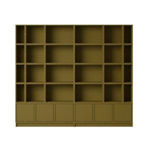 MUUTO półka STACKED BOOKCASE konfiguracja 1 brązowo-zielona