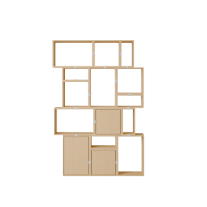 MUUTO półka STACKED BOOKCASE konfiguracja 2 dębowa