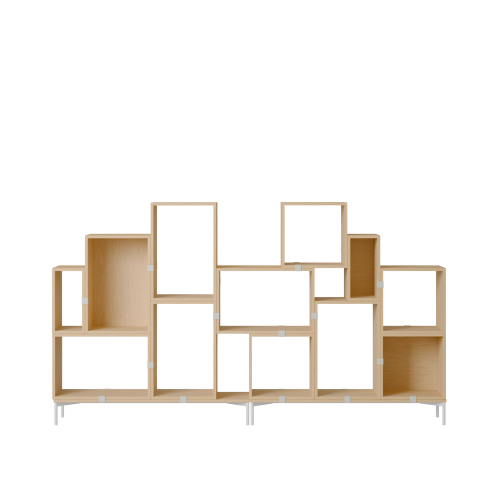 MUUTO półka STACKED BOOKCASE konfiguracja 3 dębowa