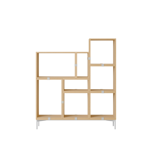 MUUTO półka STACKED BOOKCASE konfiguracja 5 dębowa