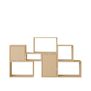 MUUTO półka STACKED BOOKCASE konfiguracja 6 dębowa