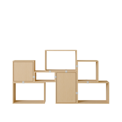 MUUTO półka STACKED BOOKCASE konfiguracja 6 dębowa
