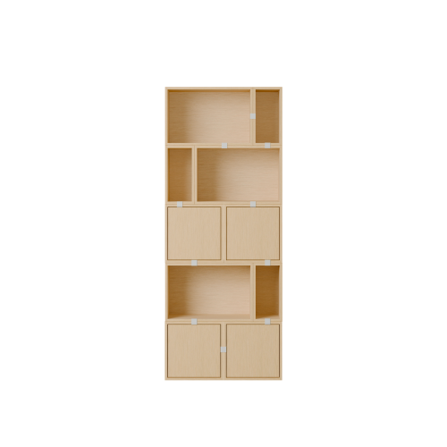 MUUTO półka STACKED BOOKCASE konfiguracja 8 dębowa