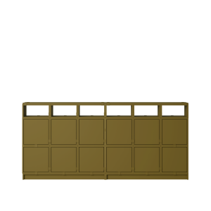 MUUTO półka STACKED SIDEBOARD konfiguracja 1 brązowo-zielona