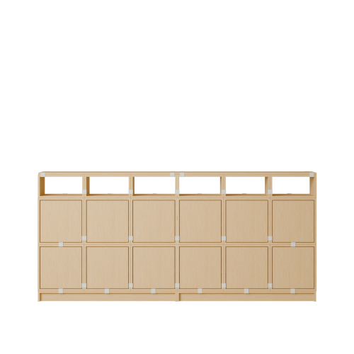 MUUTO półka STACKED SIDEBOARD konfiguracja 1 dębowa