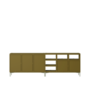 MUUTO półka STACKED SIDEBOARD konfiguracja 2 brązowo-zielona