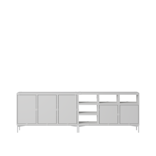 MUUTO półka STACKED SIDEBOARD konfiguracja 2 szara