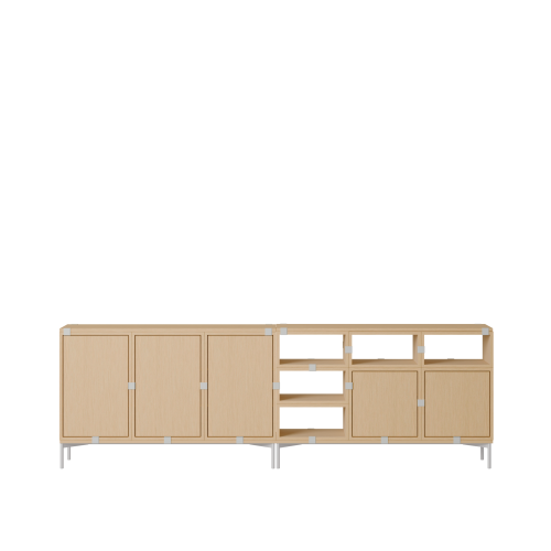 MUUTO półka STACKED SIDEBOARD konfiguracja 2 dębowa