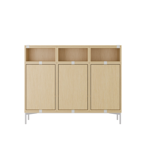 MUUTO półka STACKED SIDEBOARD konfiguracja 3 dębowa