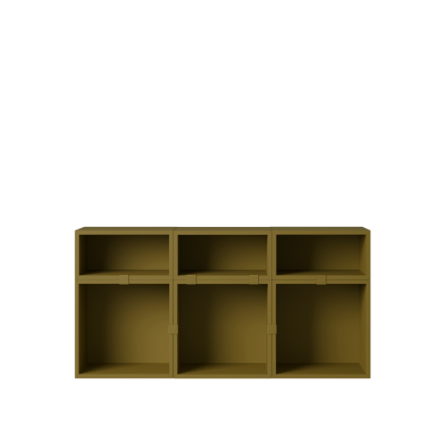 MUUTO półka STACKED SIDEBOARD konfiguracja 5 brązowo-zielona