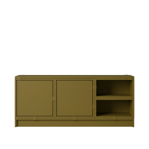 MUUTO półka STACKED HALLWAY konfiguracja 2 brązowo-zielona