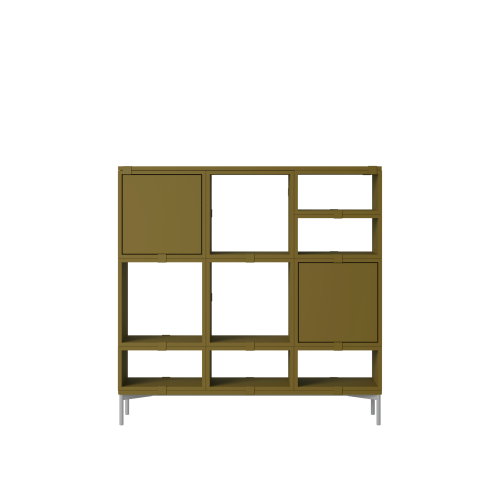 MUUTO półka STACKED HALLWAY konfiguracja 3 brązowo-zielona