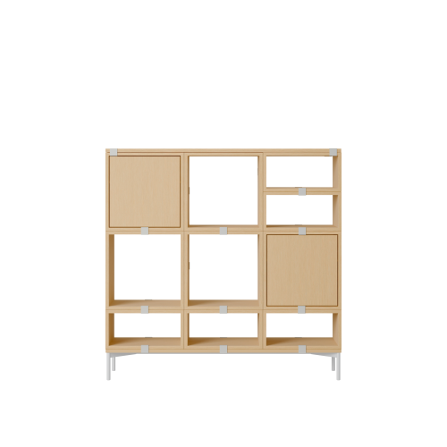 MUUTO półka STACKED HALLWAY konfiguracja 3 dębowa