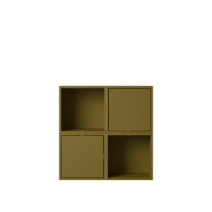 MUUTO półka STACKED HALLWAY konfiguracja 4 brązowo-zielona