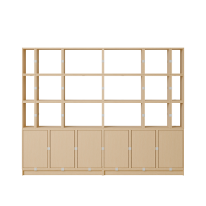 MUUTO półka STACKED OFFICE konfiguracja 2 dębowa